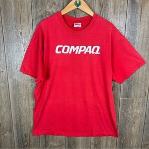 Compaq Vintage 90s Graphic Technology T-Shirt Computer Adult Size XL